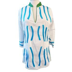 GRETCHEN SCOTT Embroidered Cotton Tunic Top Shirt M